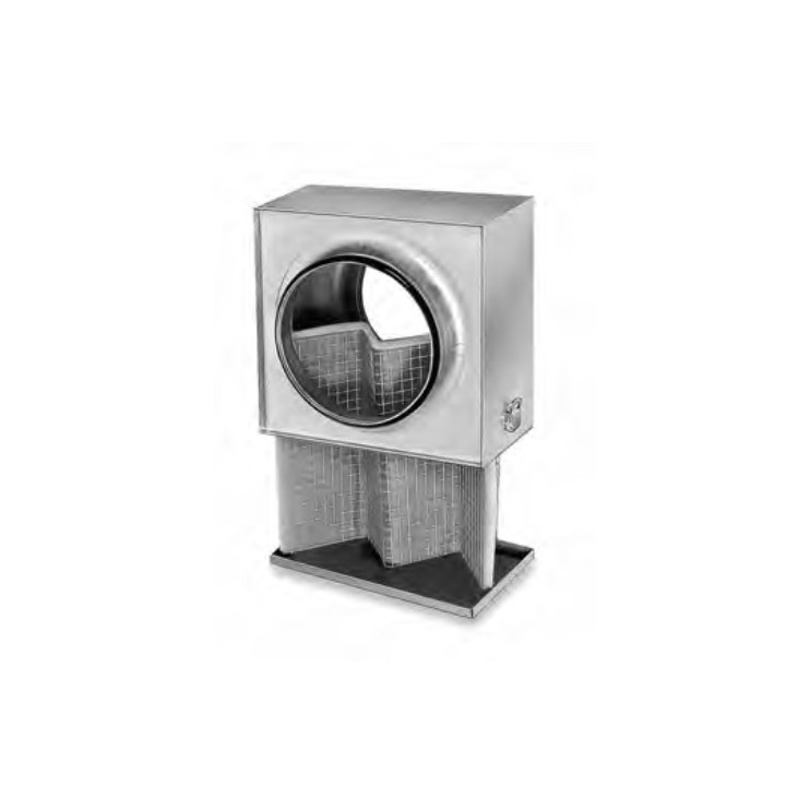 Caisson filtre G4 pour conduits circulaires - LFBR [- Filtration conduits galva - Helios]