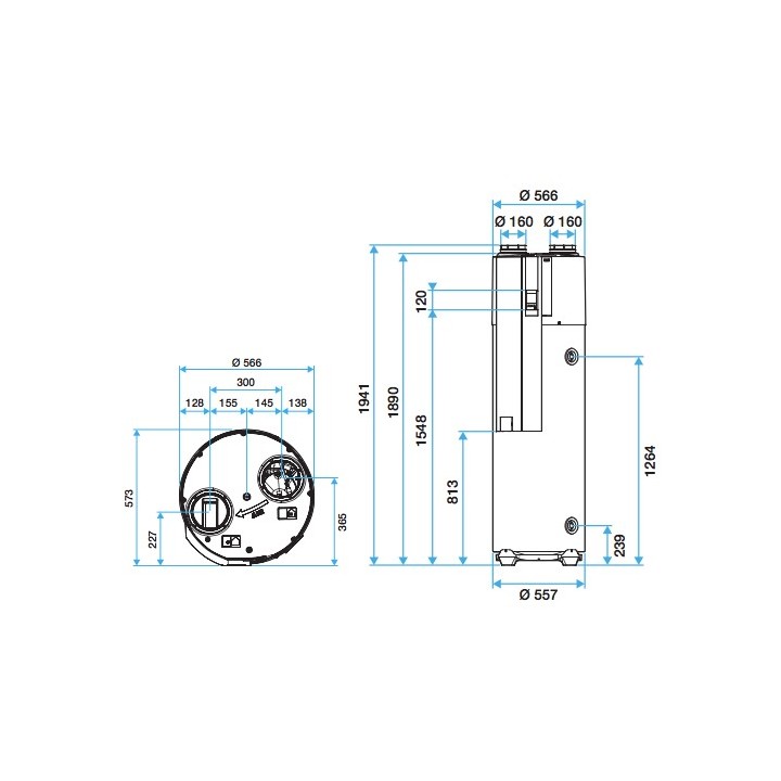 B200-FAN T.FLOW HYGRO+ [- chauffe-eau thermodynamique avec VMC Hygro - Aldès]