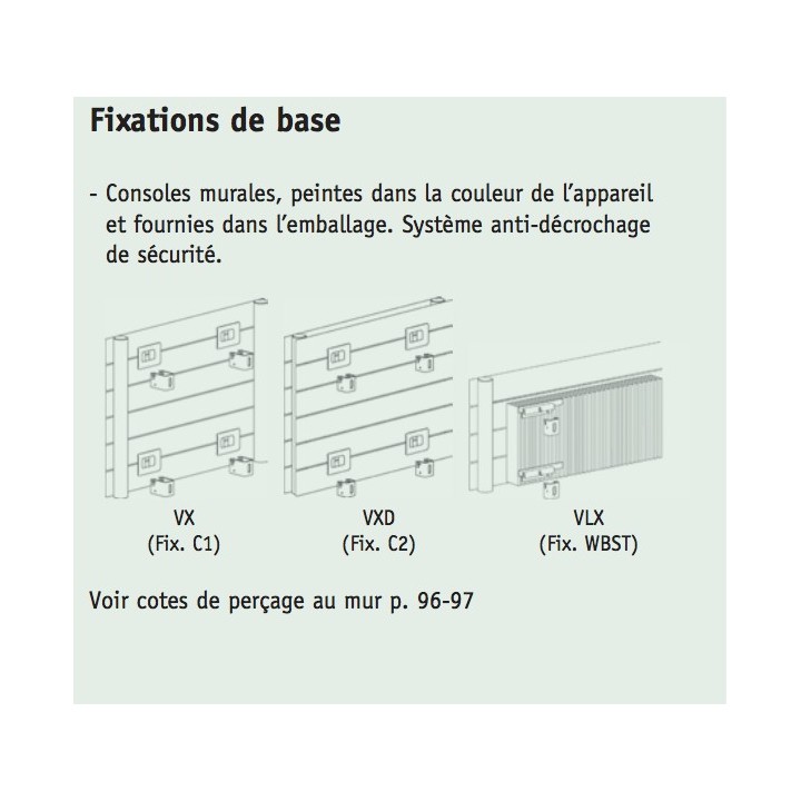 FASSANE Horizontal simple à ailettes VLX [- Radiateur Chauffage Central - ACOVA]