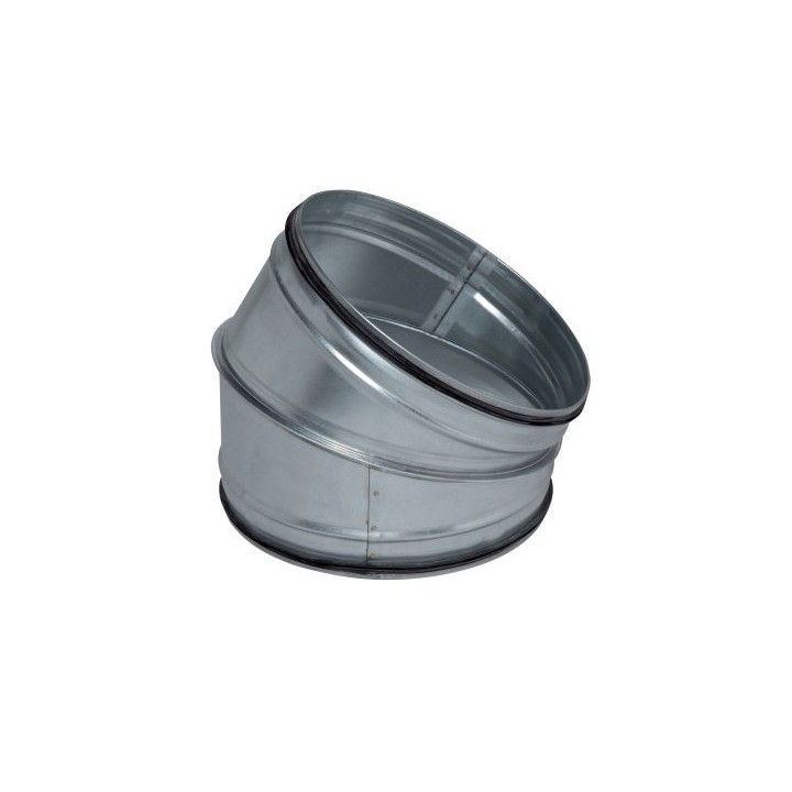Coude galva 30° à joints - Ø 125 à 630 mm [- accessoires galvanisés VMC - Unelvent / Atlantic / Aldès]