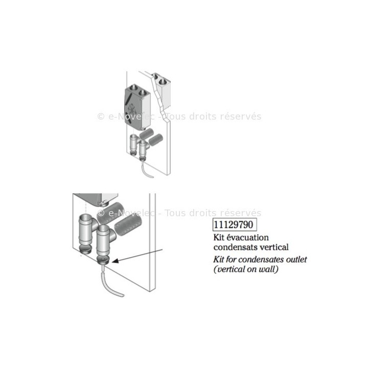 Kit condensats Dee Fly Modulo pour montage mural Vertical [- Fixation VMC double flux - ALDES]