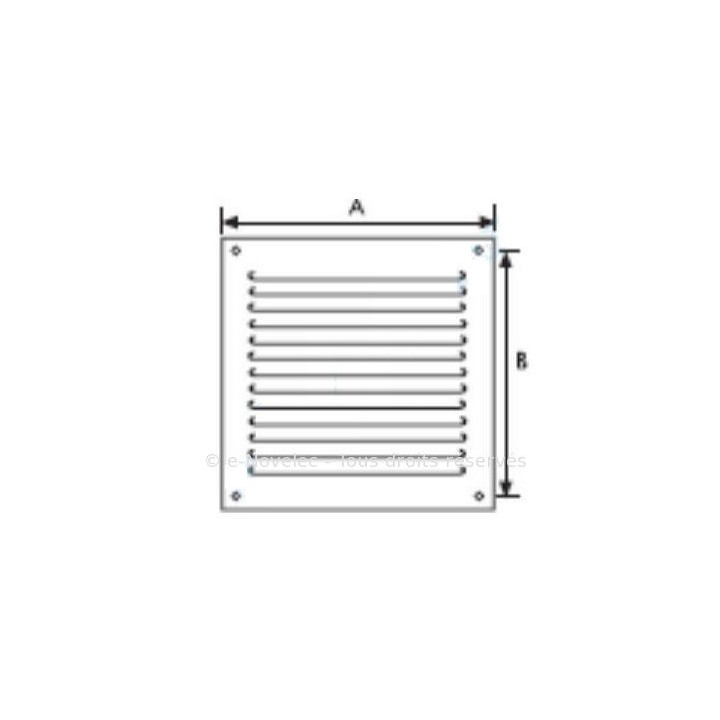 Grille Aluminium de prise d'air [- GRA - Ventilation - Unelvent]