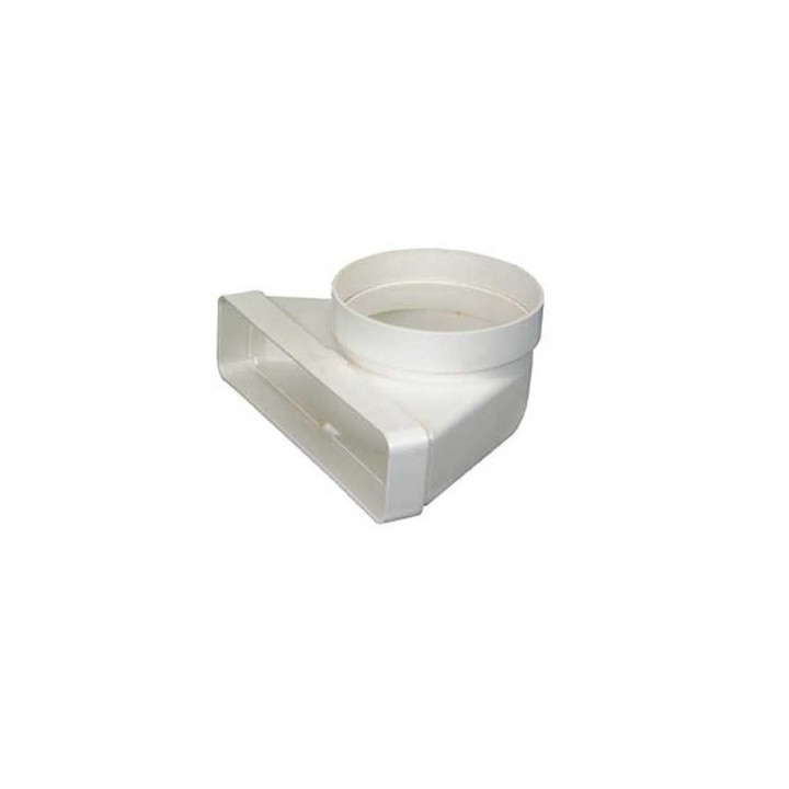Coude mixte rectangulaire CDM - conduits PVC de Ventilation - Unelvent