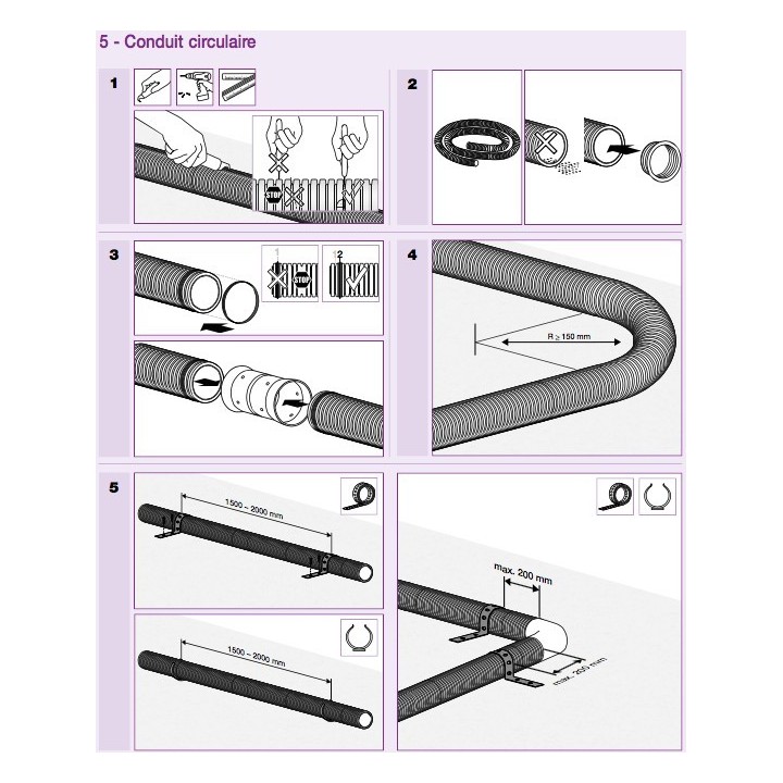Conduit PEHD Optiflex antistatique 50 mètres - Ø extérieur 75 ou 90 mm [- Conduits Polyéthylène et accessoires VMC - Aldès]