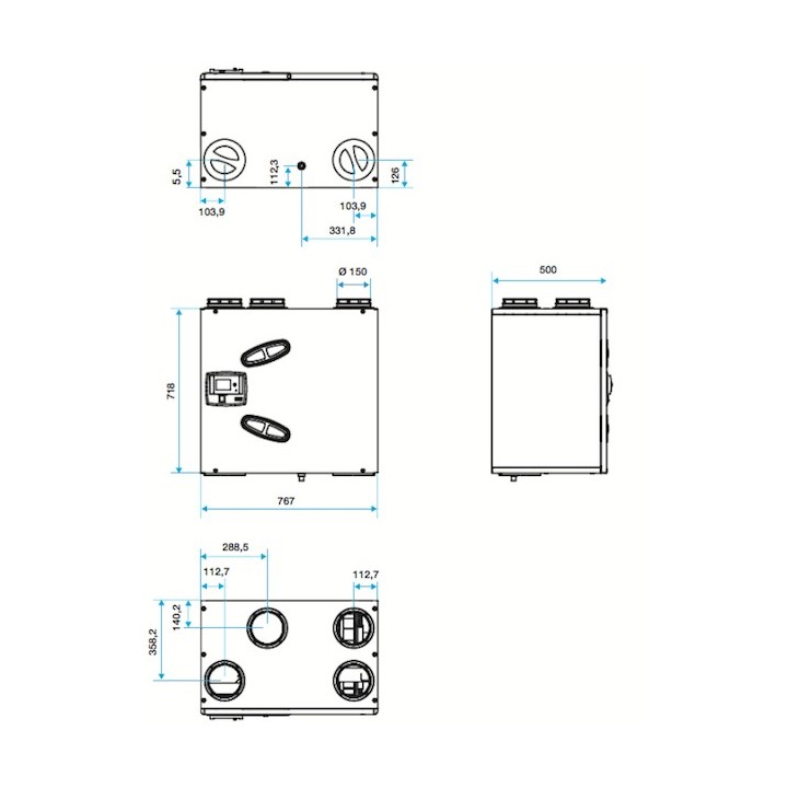 Dee Fly Cube 550+ [- VMC Double flux - Aldès]