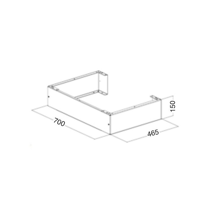 Châssis support pour CAD HE 325 V et 450 V [- SUP 450/150 - accessoire VMC double flux - Unelvent]