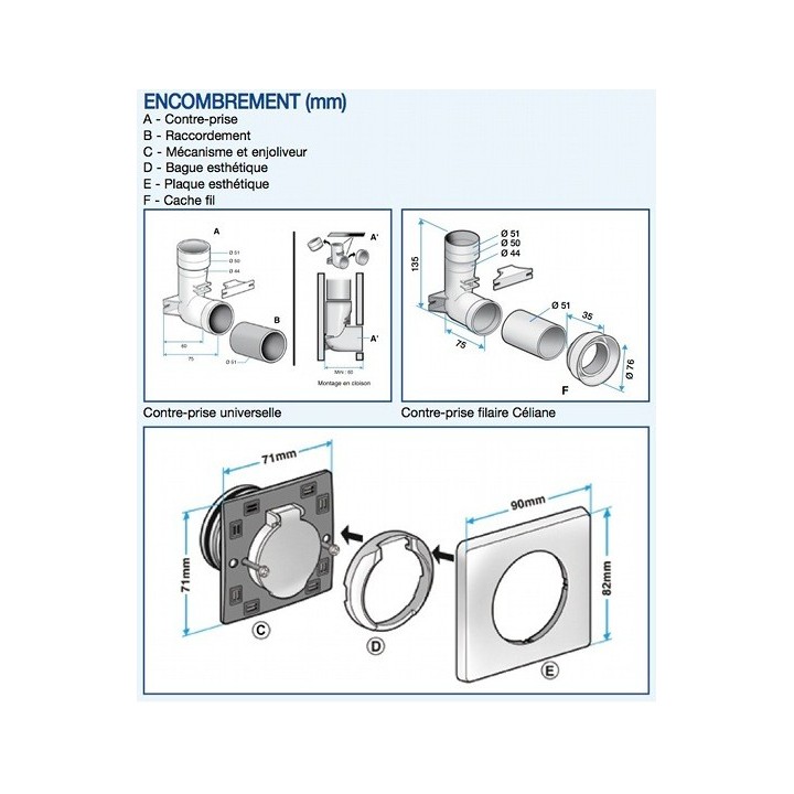 Prise d'aspiration Celiane - Sans contact - Titane (C.Power, C.Booster, C.Cleaner) [- Réseau Aspiration Centralisée - Aldès]