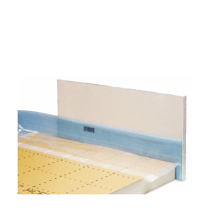 Bande de rive Efirive largeur 120 mm ép. 5 mm - Rouleau 50 m [- Isolant pour plancher chauffant électrique - EFYOS SOPREMA]