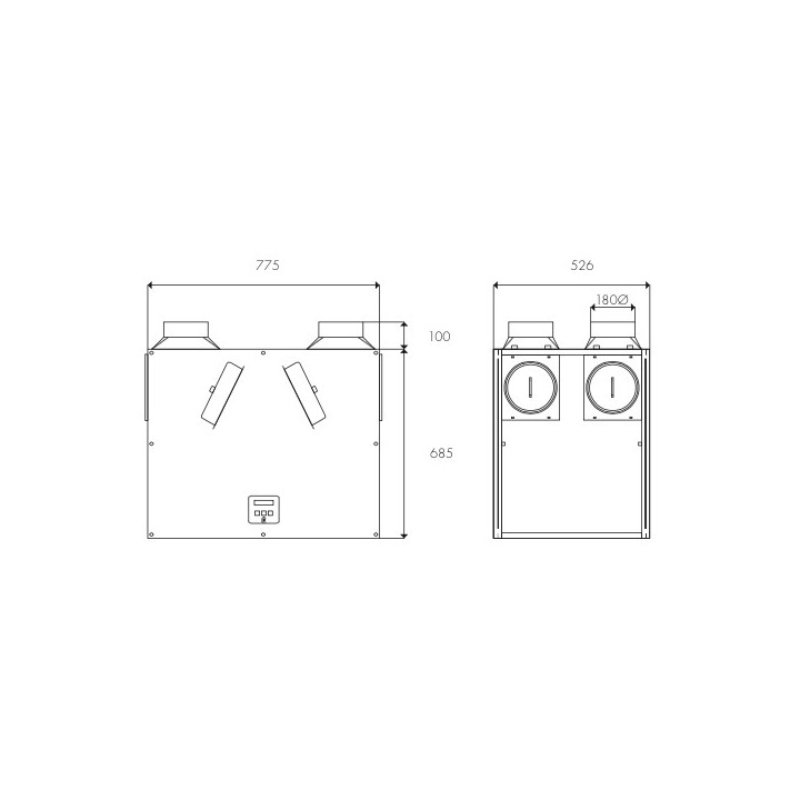 Vent-Axia SENTINEL KINETIC Plus H - 440 m3/h - avec capteur d'humidité [- VMC Double flux haut rendement - VENT-AXIA]