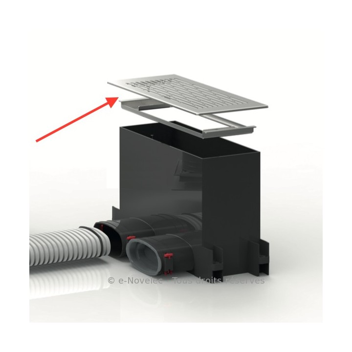 Kit Grille design avec cadre pour plénum sol/mur rectangulaire [- FRS-WGS - Réseau FlexPipe - Helios]