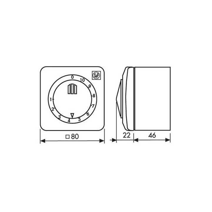 Variateur monophasé en saillie 1 A ou 2,5 A [- REB - Variateur électronique de tension - Unelvent]