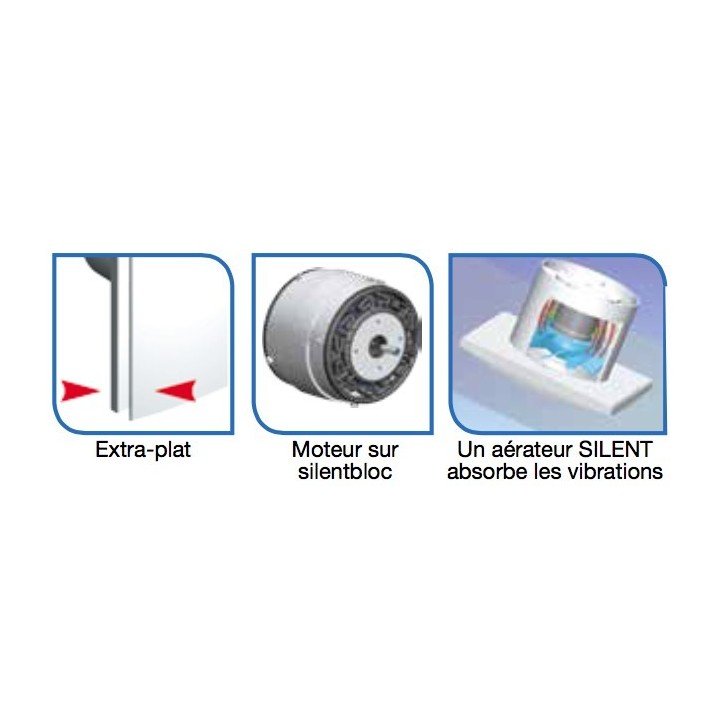 SILENT 200 DESIGN SILVER [- Aérateur axial silencieux - Ventilation mécanique ponctuelle - Unelvent]