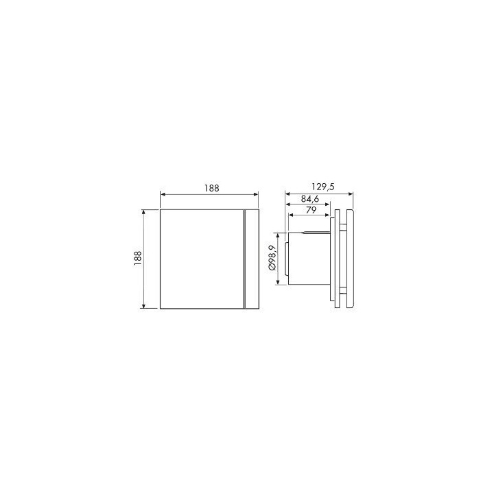 SILENT 100 DESIGN GREY [- Aérateur axial silencieux - Ventilation mécanique ponctuelle - Unelvent]