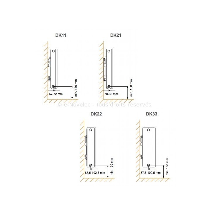 VALDEROMA Radiateur Eau Chaude H2O - BLANC QUARTZ [- Radiateur Minéral - chauffage central]