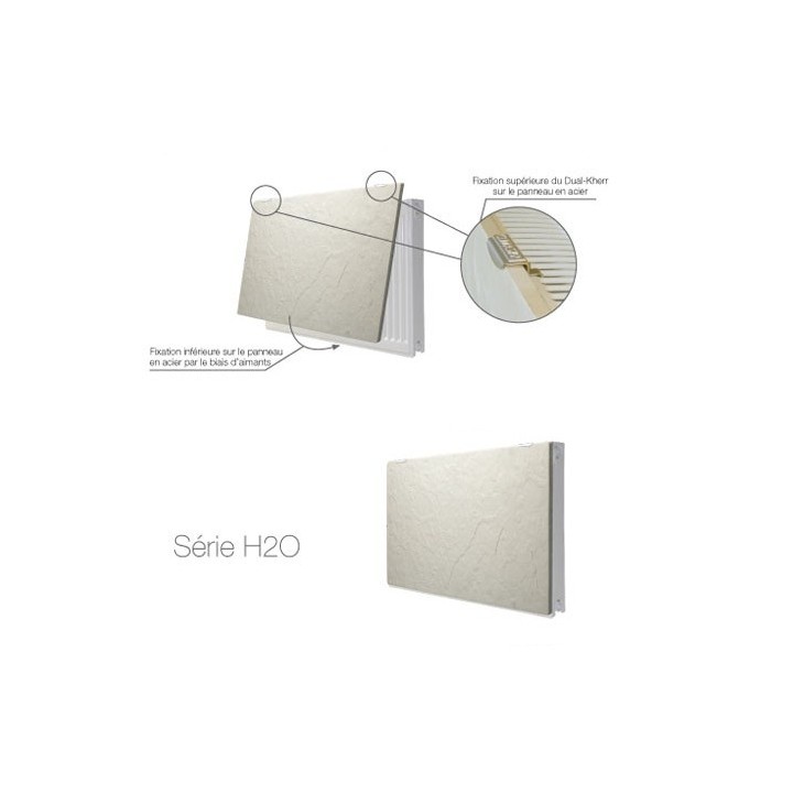 VALDEROMA Sèche-serviettes Eau Chaude H2O - BLANC QUARTZ [- Radiateur Minéral - chauffage central]