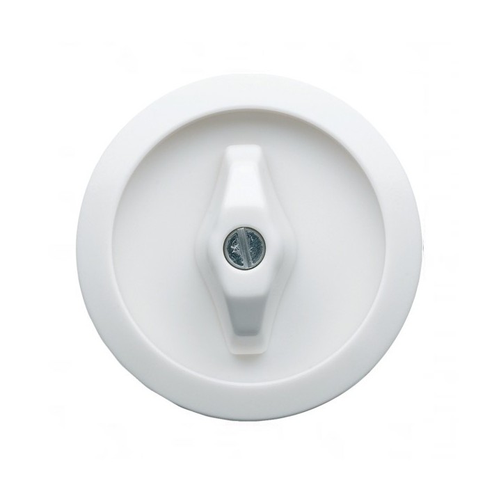 Enjoliveur + manette de commande rotative - Plastique - Albatre [- 1930 - Palazzo - Hager - WMV780B - 3250617150569]