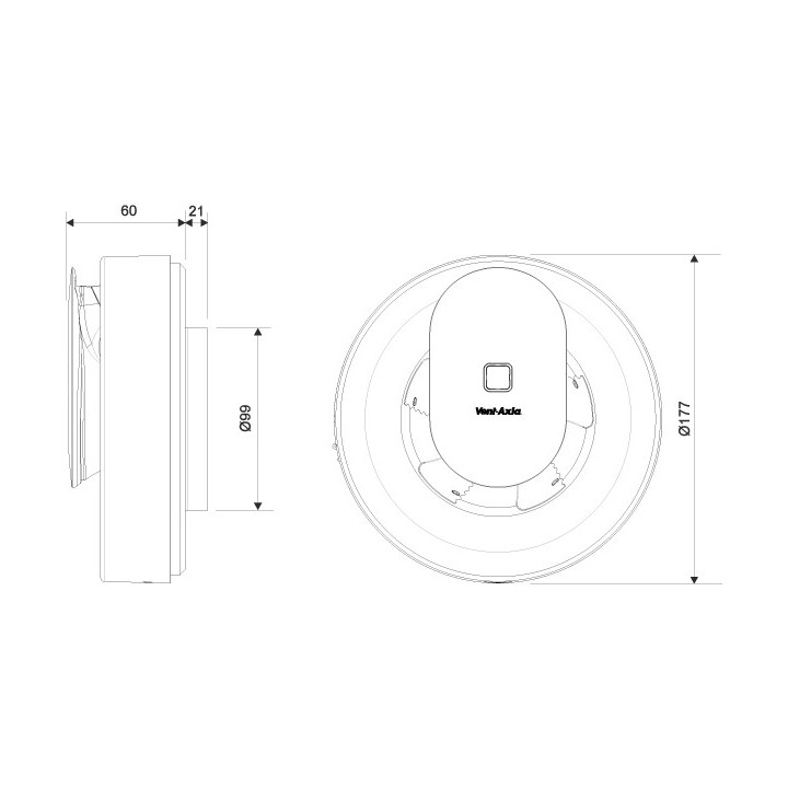 SVARA Vent-Axia Ventilateur automatique contrôle par application [- Extraction Permanente - Ventilation - Ventilair]