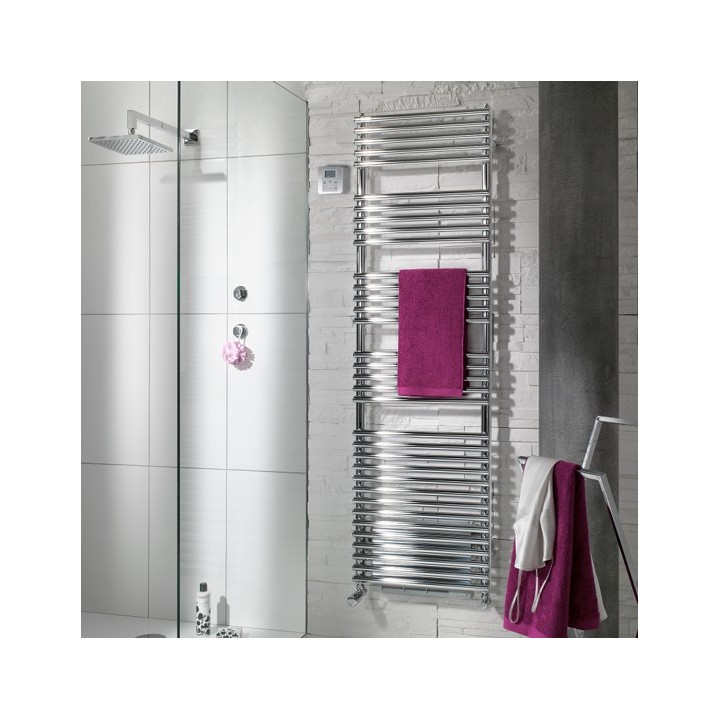 CALA +Air Chromé Mixte [- LNO-IFS - Sèche-serviettes ACOVA (Chauffage Central + soufflerie)]