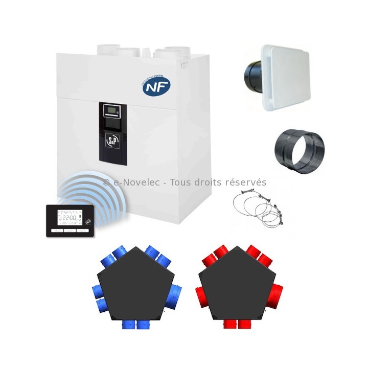 Kit P08 IDEO² 325 Ecowatt Radio - Promotion avec nouvelle VMC IDEO [- VMC Double flux Très Haut Rendement - 600085 - Unelvent]