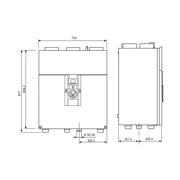 Kit P08 IDEO² 325 Ecowatt Radio - Promotion avec nouvelle VMC IDEO [- VMC Double flux Très Haut Rendement - 600085 - Unelvent]