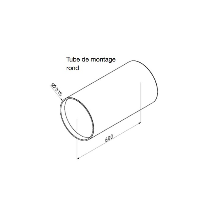 Tube de montage rond pour ComfoSpot 50 [- Accessoire VMC double flux pour pièce individuelle - Zehnder]