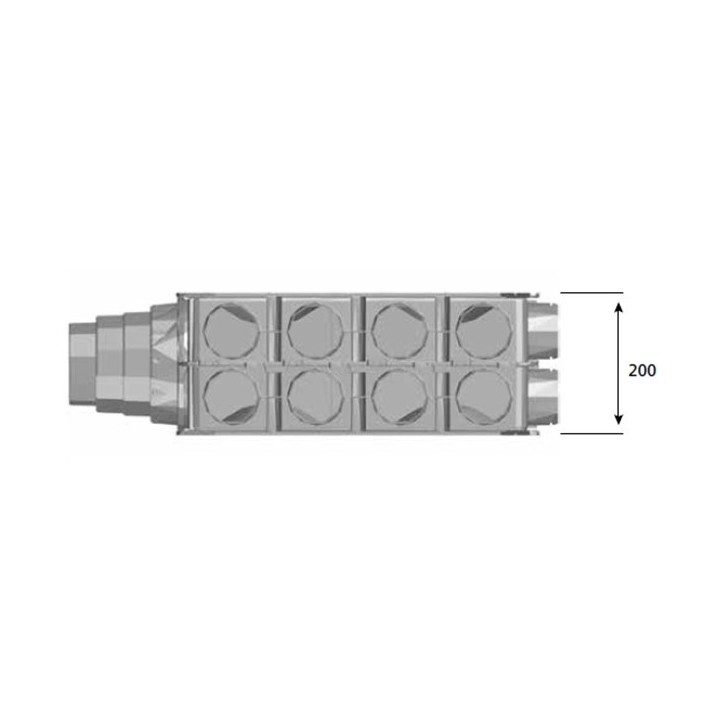 Caisson de distribution 16 piquages - CDP 16X75 [- Conduits et accessoires VMC en PE - Réseau Clip & Go - Atlantic]