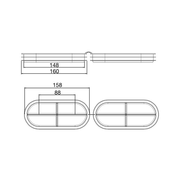 Bouchon double CK300 pour conduit Comfoflat [- Réseau PEHD Comfoflat 51- Zehnder]