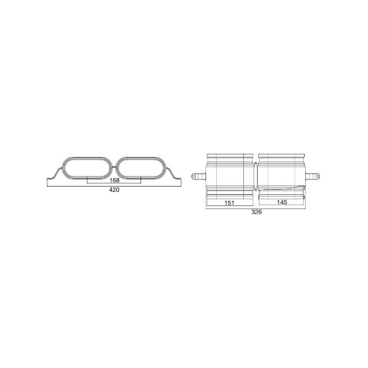Manchon double CK300 pour conduit CK300 Comfoflat [- Réseau PEHD Comfoflat 51- Zehnder]