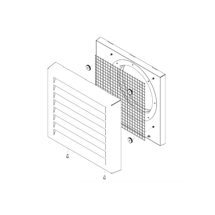 Grille murale inox - Ø 125, 150, 160, 180 et 200 mm [- VMC Double flux - Zehnder]